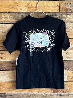 Kids Black Graphic Tee with Pastel Accents - Baseball Lifestyle 101